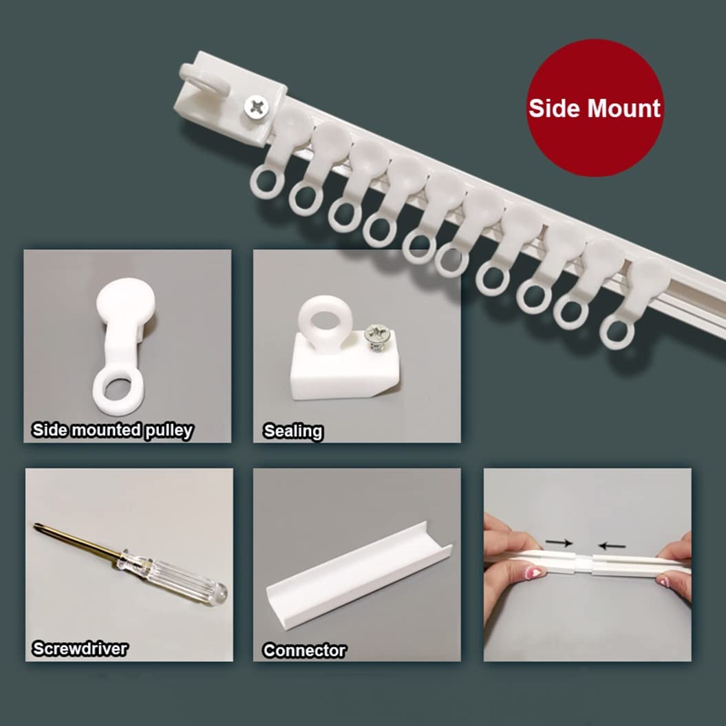 Riel autoadhesivo para techo o pared, sin taladro, no requiere herramientas, riel deslizante sin dama, longitud ajustable de 40 a 300 cm