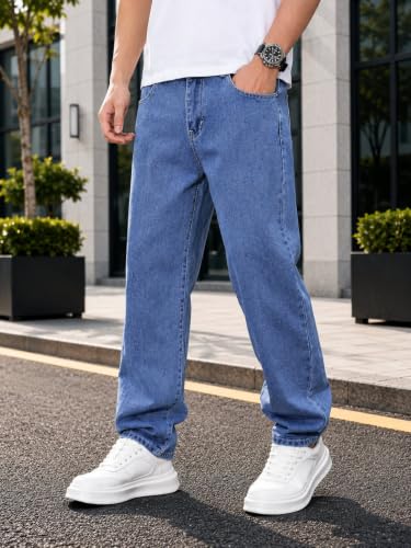 Image of Kargeens Men Jeans || Relaxed Fit Jean's for Man || Loose Fit High Rise Denim