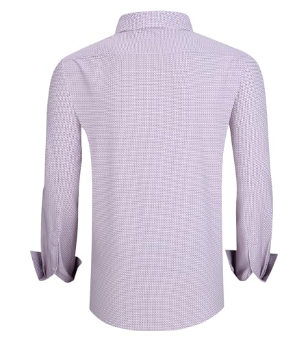 Alex Vando Mens Printed Dress Shirts Long Sleeve Regular Fit Button Down Shirt