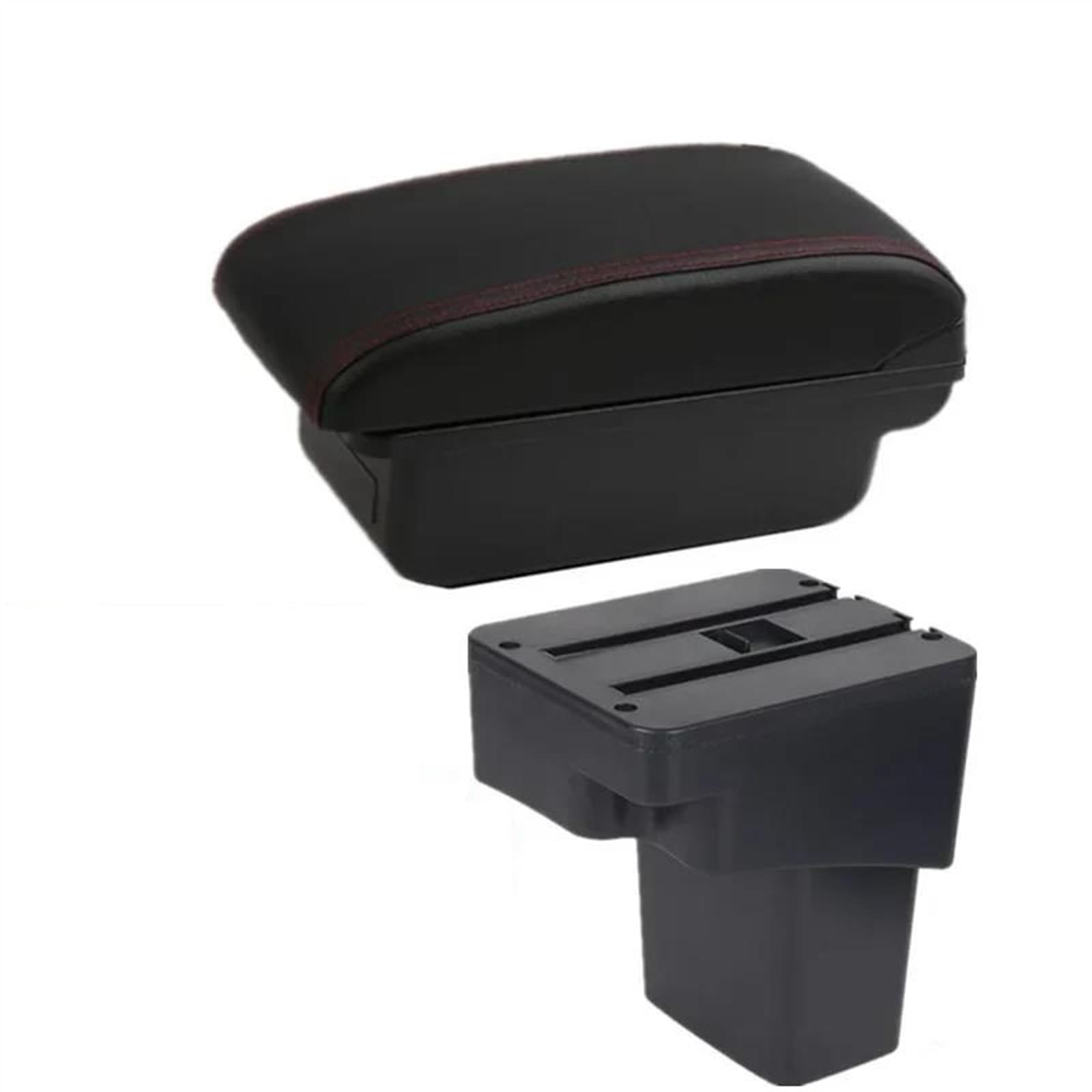 NOHEEU Car Interior Accessories Center Console Storage Box Multifunctional Armrest For ESQ 2010-2019(A1 red line)
