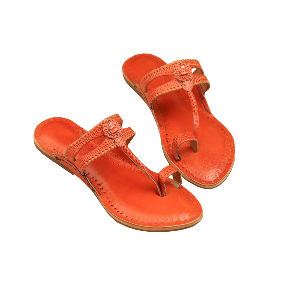 Radiant Steps: Women's Spectrum Classic Kolhapuri Chappals in Every Shade-image-37