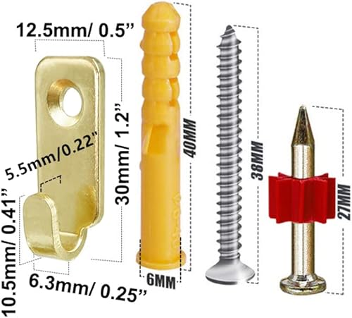 Miniatura 2 de 10 piezas de ganchos en J resistentes en forma de J de acero inoxidable 304 montados en la pared, mini gancho en J para marcos de fotos de espejo,