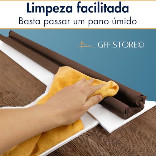 Protetor Veda Porta Duplo 80 cm Contra Bichos Previne Insetos Veda Fresta Bloqueia Poeira Isolamento