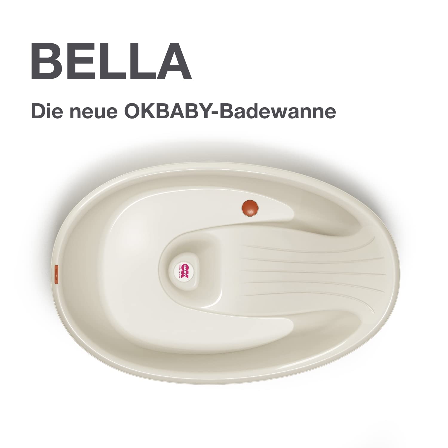 OKBABY Bella - Die gemütliche Badewanne für Neugeborene und Babys von 0-12 Monate - Weiss
