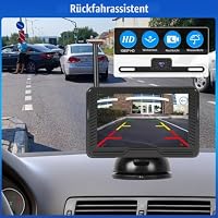 OiLiehu Kabellose AHD Rückfahrkamera Set - 1080P Funk-Rückfahrkamera mit 4,3" Monitor, IP68 Wasserdicht & Infrarot-Nachtsicht, Digitales Signal-Backup-System für Autos, DC 12V – Ansicht 6