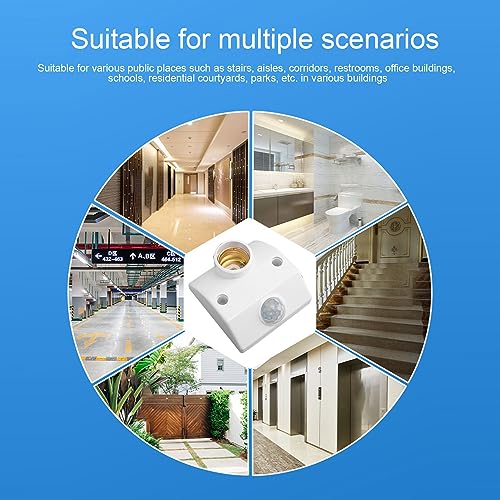 Pir Motion Sensor Light Socket, E27 LED Bulb Base Human Body Sensor Lamp Holder - Image 3
