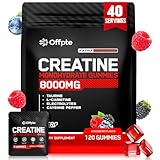 Picture of Creatine Monohydrate Gummies for Men & Women, Sugar-Free Vegan Chewable travel creatine packets(8g Per Packet) with Taurine for Muscle, Energy, Focus Support, Pre Workout Nutrition Supplements,120 Ct