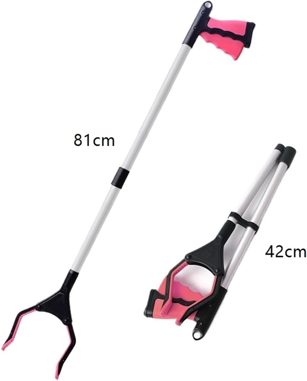 QUQUQ Trash Garbage Picker Grabber Reacher Tool Foldable Pick Up Stick Trash Picker Claw Mobility Aid Pick Up Tool