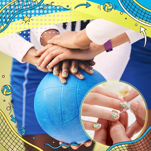 Image of Weysat 30g Beach Volleyball Polymer Clay Slices 0.2 Inch Mini Clay Volleyball Pieces Tiny Sports Sprinkles Ball Confetti for Clips Nail DIY Craft Party Decoration Favors for Team Sports Lover