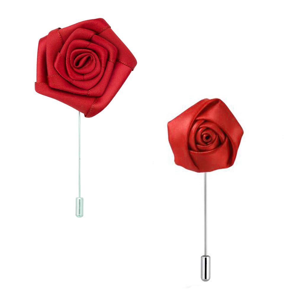 Style Along Red Big Rose and Red Rosebud Mens Lapel Pin Brooch-Pack of 2 (B0867W7D4B) Amazon Price History, Amazon Price Tracker
