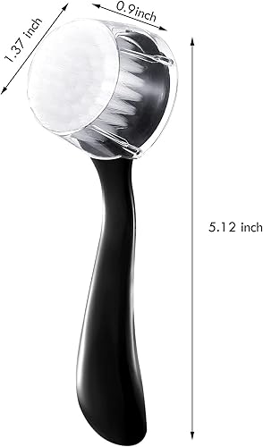 Miniatura 6 de Cepillo de limpieza facial con mango acrílico, cepillo exfoliante de cerdas suaves, limpiador exfoliante facial para el cuidado de la cara,