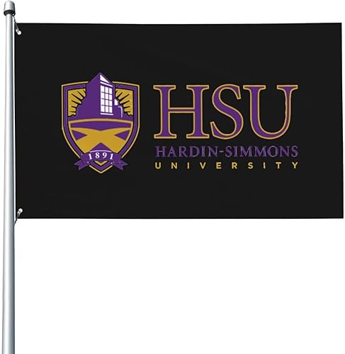 Miniatura 2 de Hardin-Simmons - Bandera decorativa para exteriores con logotipo de la universidad, de 3 x 5 pies, bandera de jardín, bandera individual para