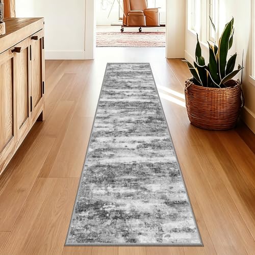 Washable Runner Rugs 3x10 Abstract Kitchen Runner Rug Non Slip Backing, Ultra-Thin Carpet Runners for Hallway 10 ft,Long Rug Runner for Entryway Living Room Bedroom Laundry Room