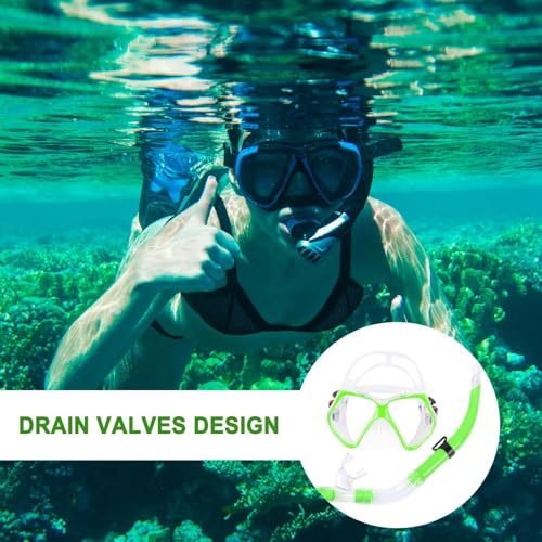 Máscara de buceo y snorkel equipo de snorkel adultos gafas de buceo anti-vaho 2