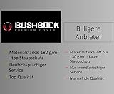 BUSHBOCK® Premium Autoabdeckung Indoor - Satin Schutzhülle Stoff - Abdeckplane Autoplane Autogarage Innenbereich - 2 Farben, 4 Größen (Schwarz, M)