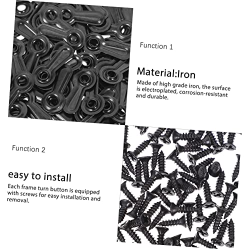 Image of Veemoon 300pcs Photo Frame Fasteners Turn Buttons for Hanging Photos Clips for Backing Plates Easy Installation Hardware for Wall Art and Picture Frames