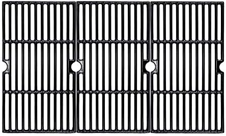 BBQMall 16 7/8" Porcelain Enameled Cast Iron Grill Cooking Grates for Charbroil 463440109, 463432215, 463436213, 463436215, 463420508, 463420509 463420511 463461613 Gas Grills Grates Replacement Parts