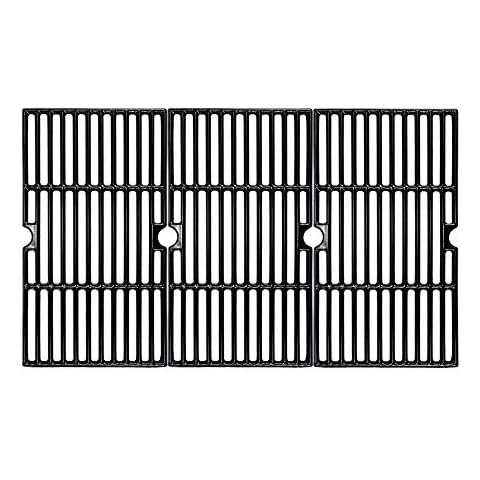 BBQMall 16 7/8" Porcelain Enameled Cast Iron Grill Cooking Grates, for Charbroil 463441312, 463432215 463461613 463436214 463436215 463441514 463440109 463436213 463420508 Gas Grill Grates Replacement Cover