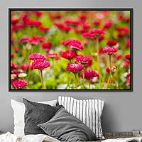 Framed Canvas Wall Art Flora Snapshot Closeup Dark Expressive Farmhouse/Country Floral Multicolor Photography Realism Single - 16x24 inches