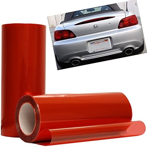 12 by 40 inches Auto Car Sticker Smoke Fog Light HeadLight Taillight Tint Vinyl Film Sheet Car Decoration Decals(Red)
