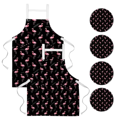 Tablier de cuisine lot de 2 avec broches pour pâtisserie et bar