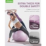 Trideer Pregnancy Birthing Ball - 1.7mm Extra Thick Yoga Ball for Maternity, Labor, Exercise, Physio, Recovery - Guide & Baby Memory Book Included - 440LB Anti-Burst & Non-Slip Stability - Image 4