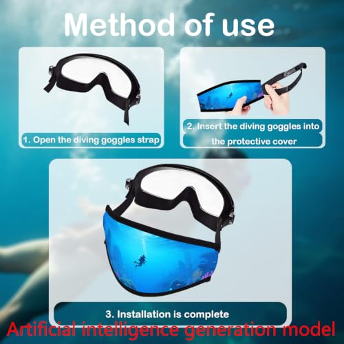 Funda de neopreno para máscara de buceo con acabados de alta costura 5