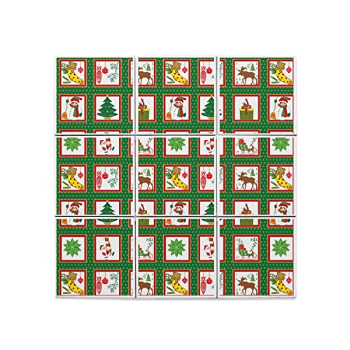 Carreaux céramique Noël 20 x 20 cm d'exception au design retro 50's et finitions soignées
