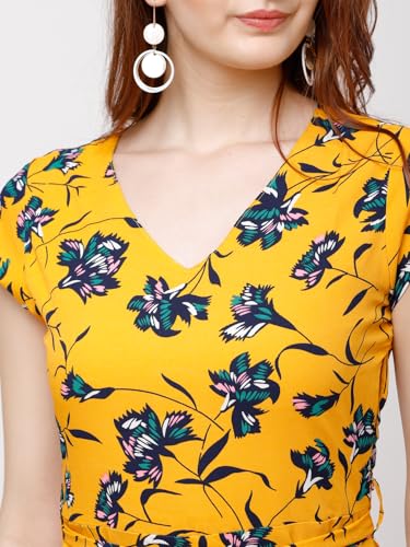 Image of Tokyo Talkies Women's Short Sleeves V-Neck Printed Dresses | Stylish Dresses | Casual Dresses