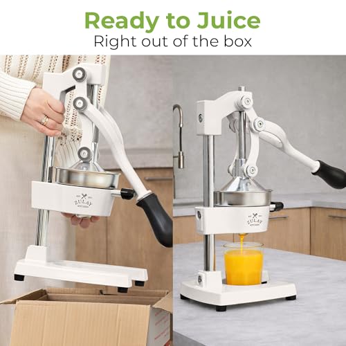 Image of Zulay Kitchen Cast Iron Juicer - Heavy Duty Manual Juicer with Detachable Strainers for Easy Cleaning, Orange Juice Press for Citrus Fruits, Perfect for Bartenders, Juice Lovers & Health Enthusiasts
