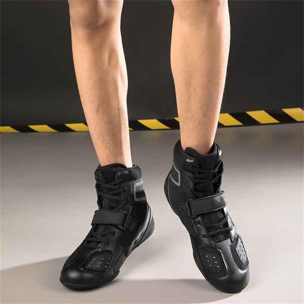 Scarpe da Allenamento da Boxe Unisex, Sneakers Leggere da Fitness per Wrestling, Stivali da Kickboxing con Lacci per Un Buon Movimento e Supporto