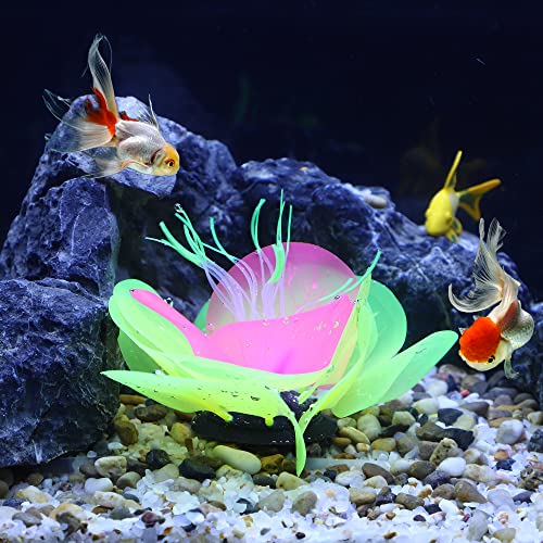 VOCOSTE Aquarium Simulation Coral Aquatic Flower, Silicone Yellow - Image 2