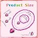 Henoyso 6 Set Princess Jewelry Dress Up Pretend Toy Colorful Jewelry Set with Necklace Bracelet Rings Earrings Princess Costume Beaded Toy Necklace for Party Favors Costume