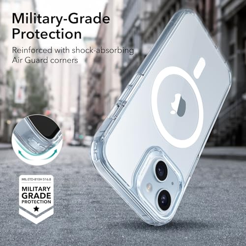 Image of ESR for iPhone 15 Plus Case for MagSafe, Anti-Yellowing, Clear Blue | Ultra Slim, 3X Military-Grade Drop Protection, Magnetic Phone Case, Impact Absorbing, Resists Scratches