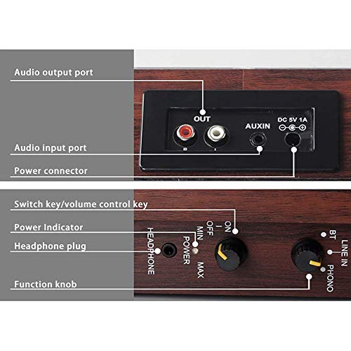 NAMSAR Record Player Portable Bluetooth Vinyle et Turntable Encodeur numérique intégré stéréo Haut-Parleur et la Courroie d’entraînement 3 Vitesse 33/45/78 RPM Bois Naturel - Les Beatles, Paul McCartney, John Lennon, RIngo Starr, George Harrison NAMSAR Record Player Portable Bluetooth Vinyle et Turntable Encodeur numérique intégré stéréo Haut-Parleur et la Courroie d'entraînement 3 Vitesse 33/45/78 RPM Bois Naturel – Image 6