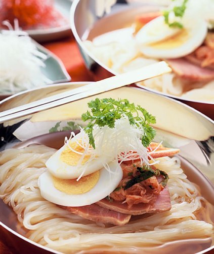 韓国式冷麺セット×５人 Amazon.co.jp: 【メール便】韓国冷麺5食セット（麺120g・濃縮スープ