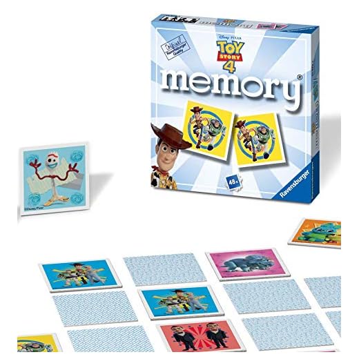 Ravensburger-21472 Ravensburger Disney Toy Story 4 Mini Memoria para niños a Partir de 3 años clásico a Juego de Pares, Multicolor (21472)