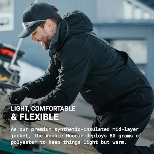 TRUEWERK M3 Woobie Hoodie, Mid-Weight Men's Coat with Hood, Moisture Wicking, Water Resistant, Work Jacket with 4-Way Stretch4