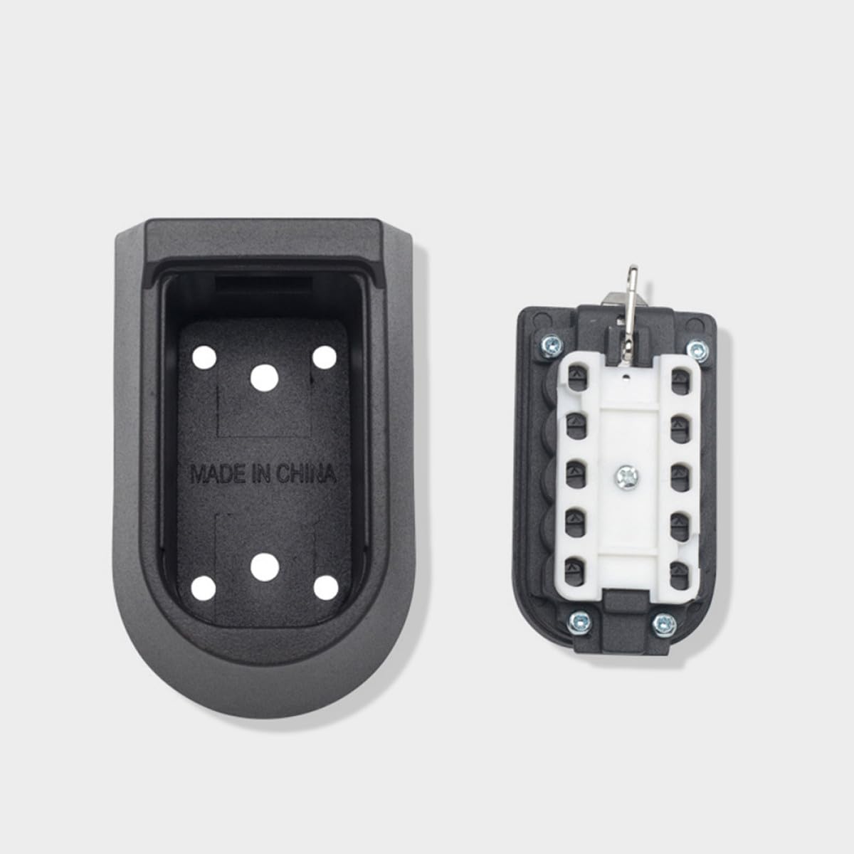 Mobestech Cassetta di Sicurezza per Chiavi a Parete in Metallo Serratura a Combinazione, Portachiavi Portatile in Abs Resistente per Uso Domestico, Ufficio, Garage e Accesso Emergenze