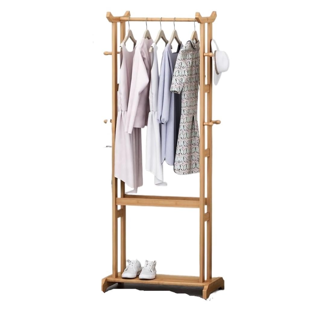 Floor standing Coat Rack with Storage Shelf for Bedroom Simple and Stylish Indoor Hanger Stand for Clothes and