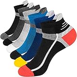 👍[Atmungsaktives Netz]: Diese Sportsocken sind aus hochwertiger Baumwolle, weich und hautfreundlich, atmungsaktiv, können effektiv Schweiß absorbieren und halten Ihre Füße trocken und geruchlos.