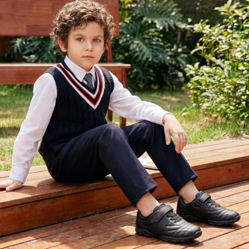 Image of UOVO Boys School Shoes Uniform Black Dress Shoes for Kids