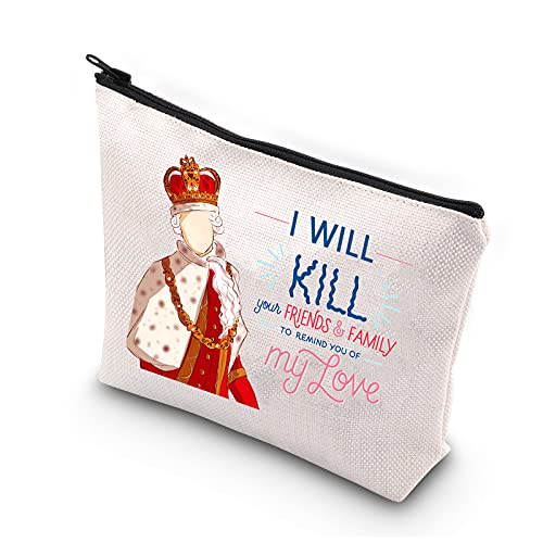 BDPWSS Hamilton Musical Gift Hamilton Makeup Bag For Women Alexander Hamilton Gift Hamilton Fans Gift I Will Kill Your Friends And Your Family To Reminder You Of My Love Cosmetic Bag (Remind you of love)