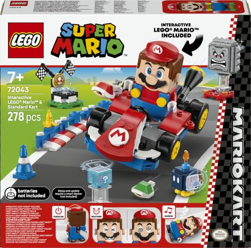 LEGO Super Mario 72043 set de course Mario Kart 72043, idées cadeaux LEGO pour enfant de 8 ans
