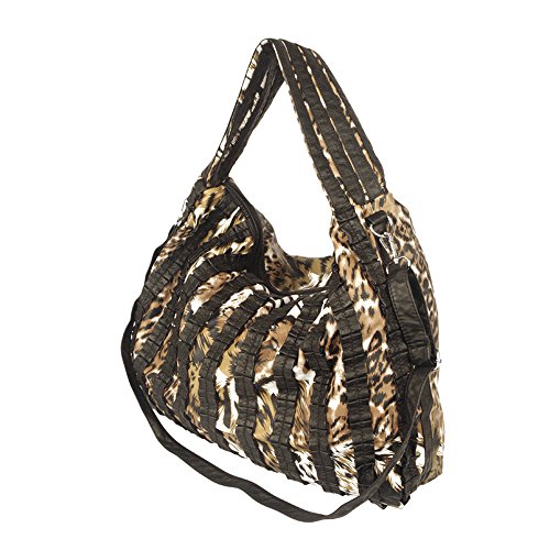 Angelkiss - Bolso al hombro para mujer beige y negro