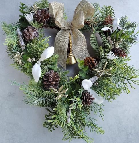 Xmas クリスマス特大ハート型リース(036_5036)