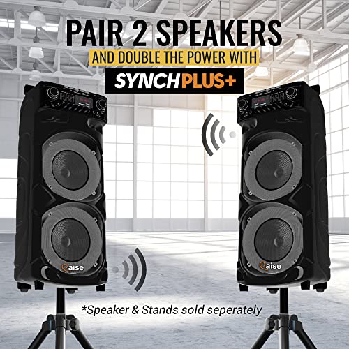 Qaise Portable Pa System With Wireless Mic - Bluetooth Party Boombox Speaker & Karaoke Machine With Lights, Dual 10” Subwoofer, X-Bass & 8000 Watts Peak Power - Sonicboomer X-Dix #TOP4
