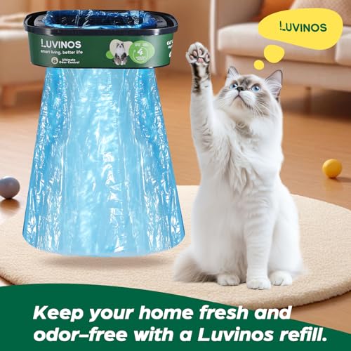 Luvinos Sacos de recarga de areia para gatos jumbo de 7 m - pacote com 2 com protetor de odor de 7 c