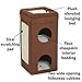 MidWest Homes for Pets Feline Nuvo Curious Cat Condo, Tri-Level Cat Tree, Faux Brown Suede with Hideaways, Bed Top & Sisal Scratch Panel, for Multiple Cats