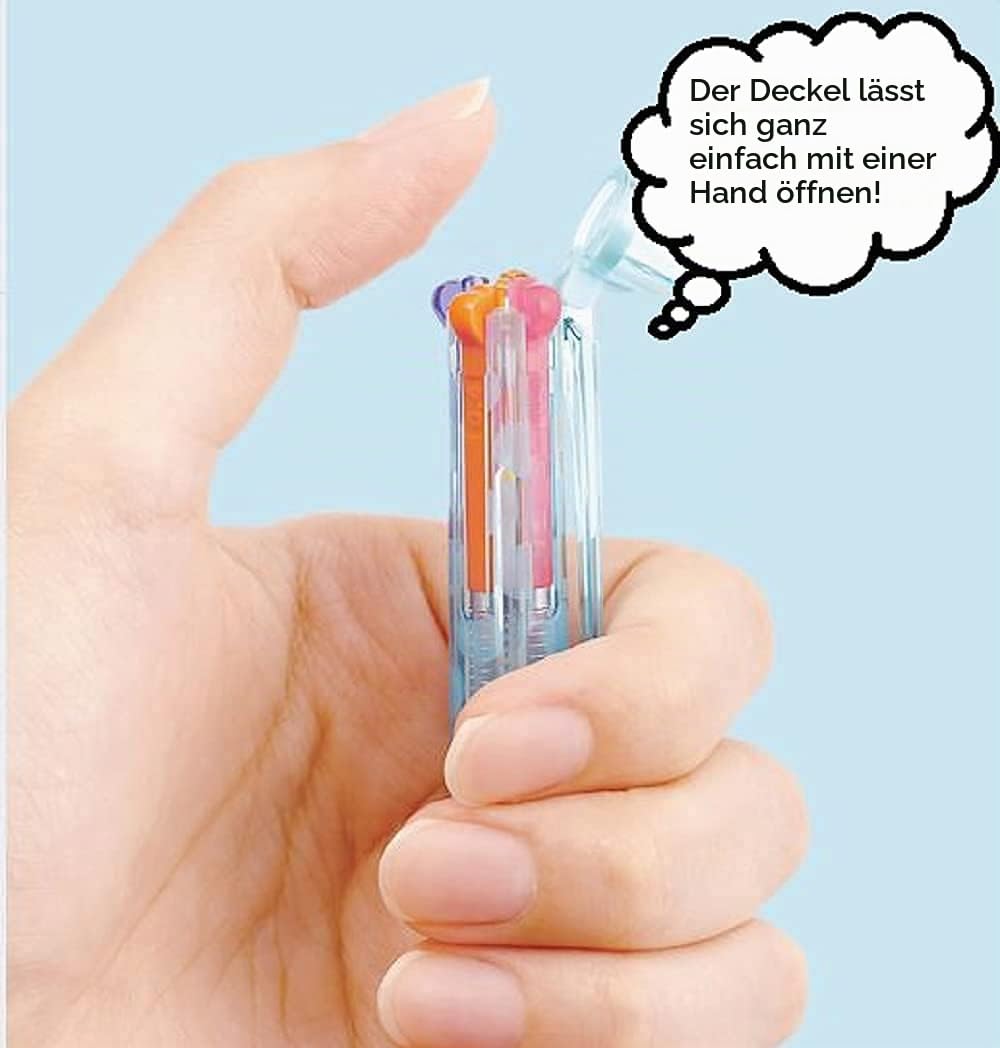 Pilot Hi-Tec-C Coleto Gelschreiber, 0,4 mm, 5-in-1 transparenter Körper und 5 Pastellfarben-Ersatzminen, Set mit originalem Stylus-Kugelschreiber